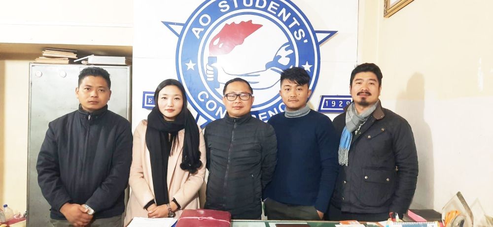 AKM officials during a press conference in Mokokchung on January 15.